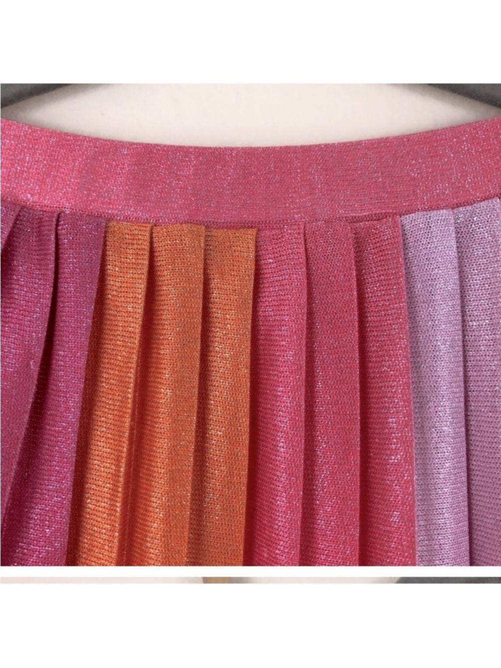 ANTHROPOLOGIE Maeve Coral Sunburst Pleated Midi Skirt - Picture 5 of 9